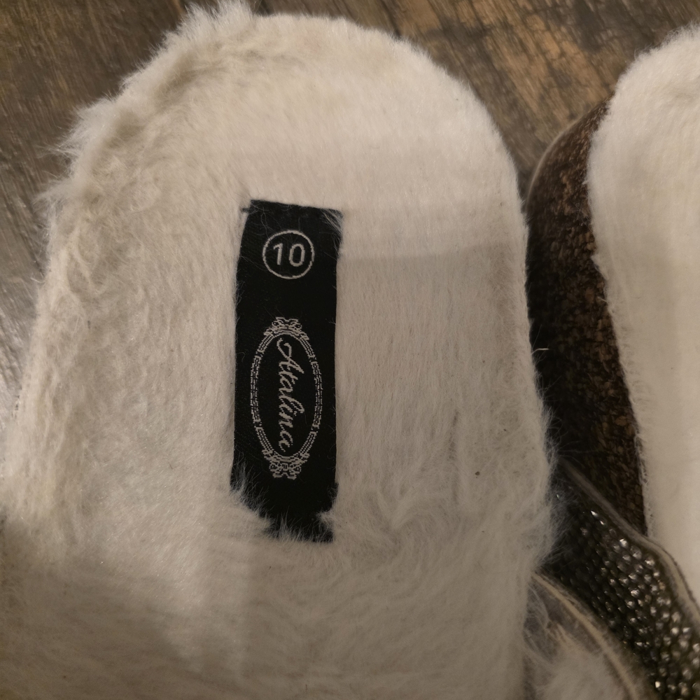 Sparkling Silver Rhinestone Mules - image 2